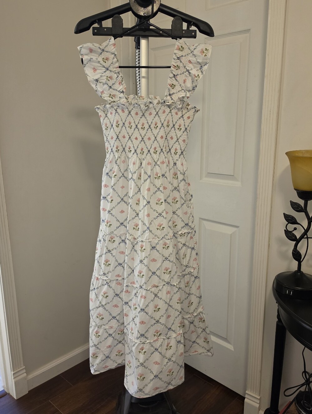 Hill House Home Ellie Nap Dress In Butterfly Trellis - Picture 2 of 10